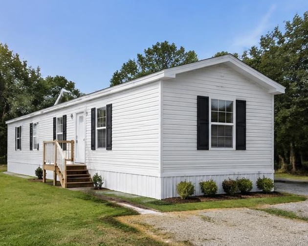 The Seaside — illustrative mobile home exterior