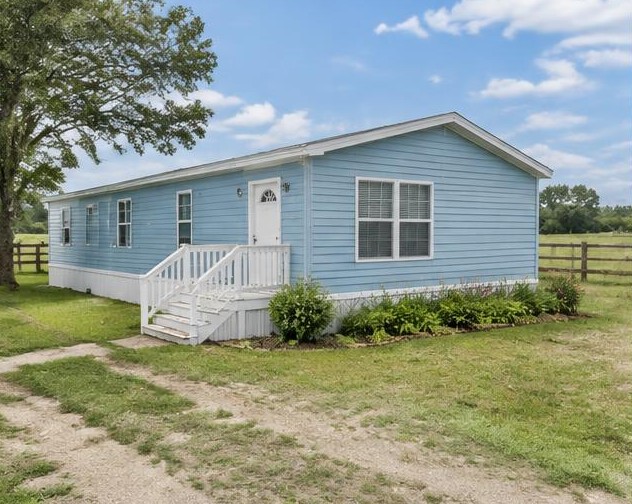 The Bluebird — illustrative mobile home exterior