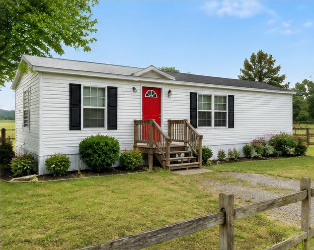 The Redbud — illustrative mobile home exterior